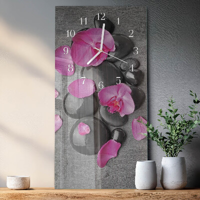 Glazen klok rechthoekige Orchideeënstenen