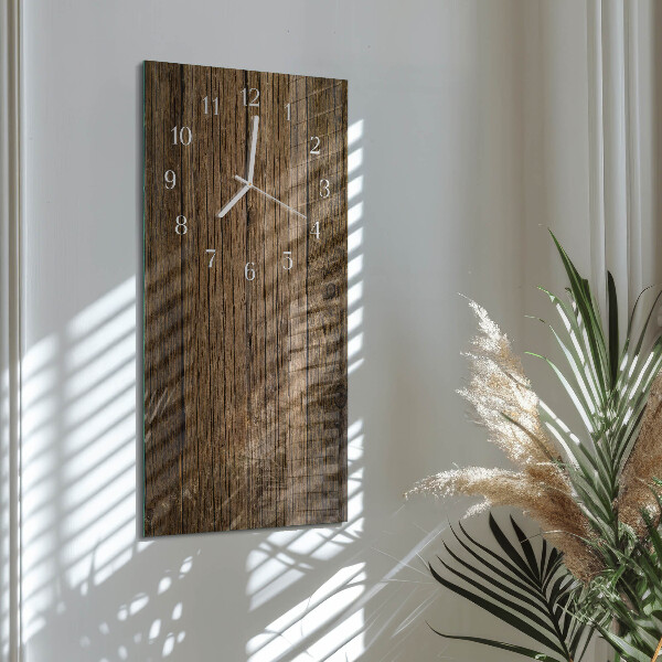 Glazen klok rechthoekige Hout