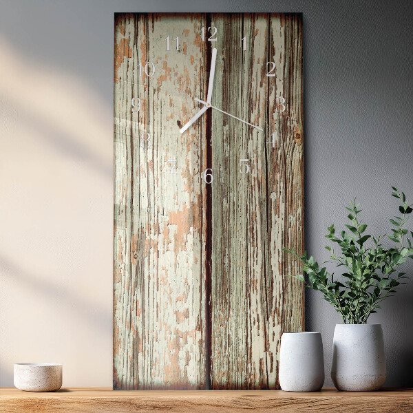 Glazen klok rechthoekige Houten muur