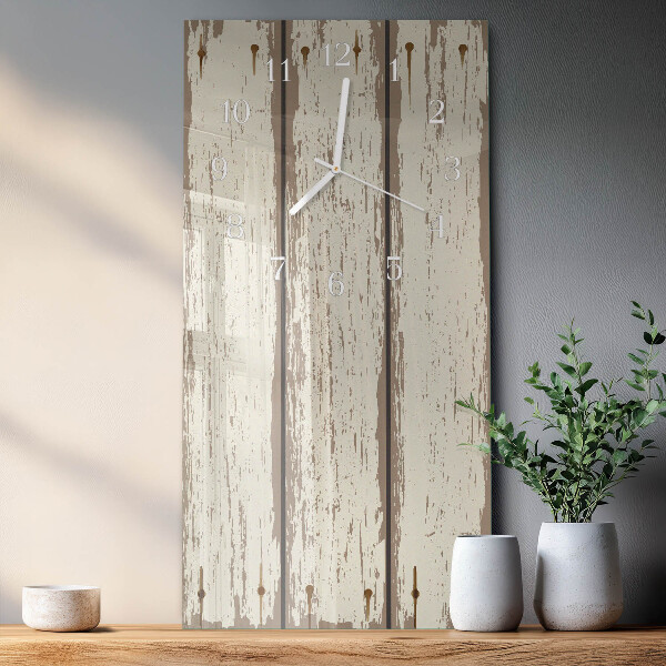 Glazen klok rechthoekige Houten planken