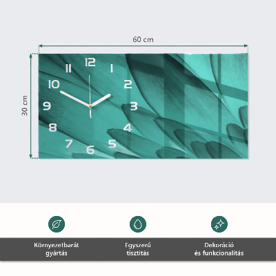 Glazen wandklok rechthoekig West