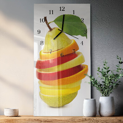 Glazen klok rechthoekige Fruit