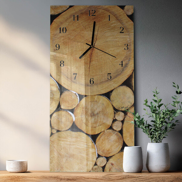 Glazen klok rechthoekige Hout