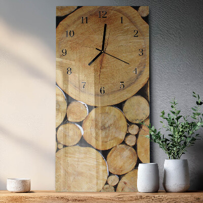 Glazen klok rechthoekige Hout