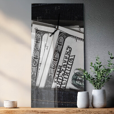 Glazen klok rechthoekige Bankbiljetten