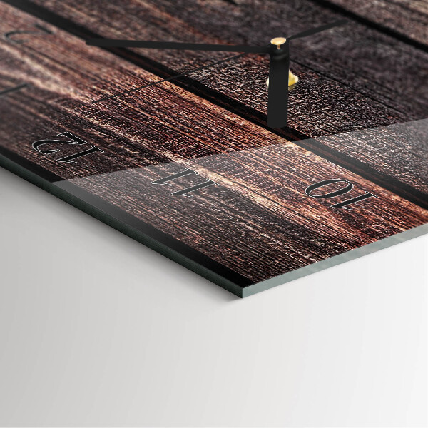 Glazen klok rechthoekige Hout