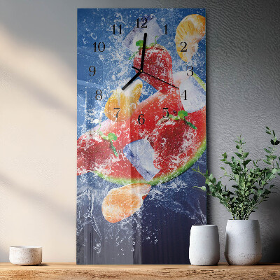Glazen klok rechthoekige Fruit