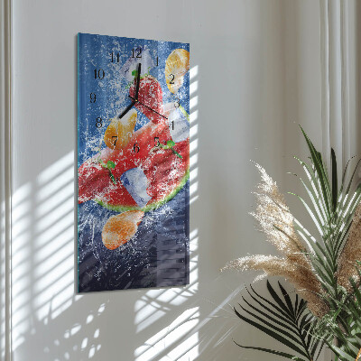 Glazen klok rechthoekige Fruit