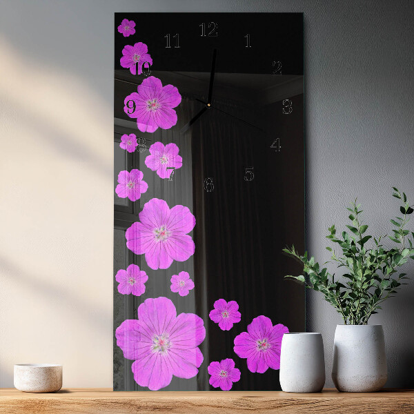 Glazen klok rechthoekige Bloemen