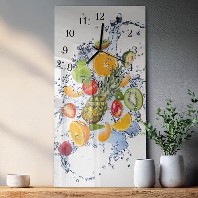 Glazen klok rechthoekige Fruit