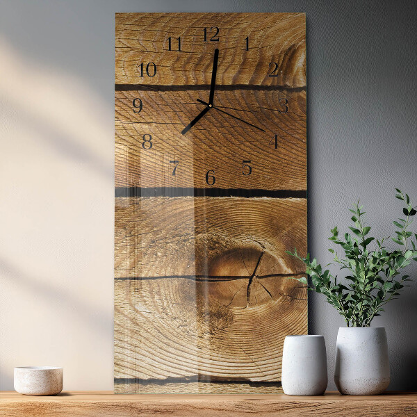Glazen klok rechthoekige Hout