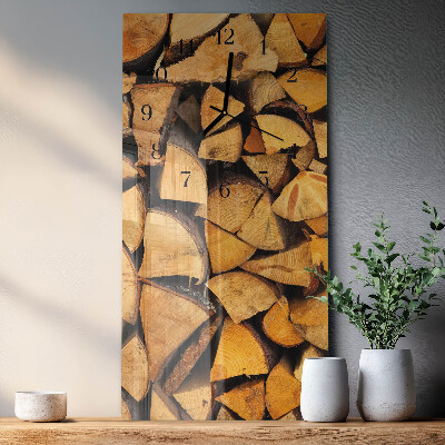 Glazen klok rechthoekige Hout