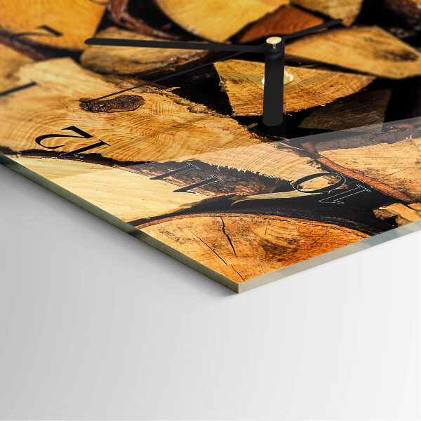 Glazen klok rechthoekige Hout