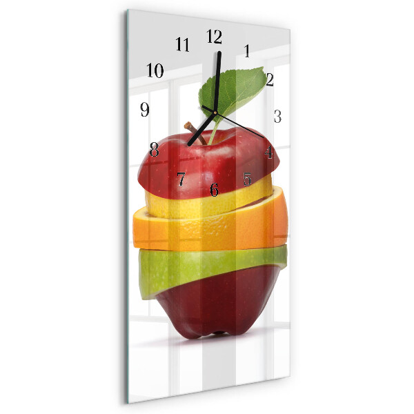 Glazen klok rechthoekige Fruit