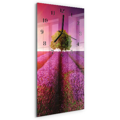 Glazen klok rechthoekige Lavendelboom