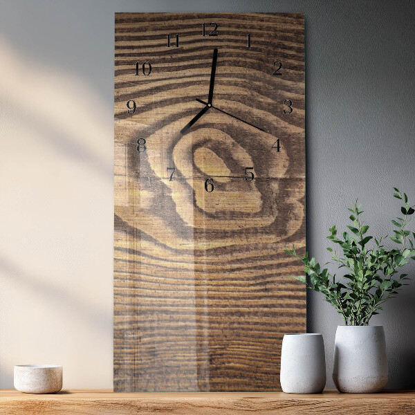Glazen klok rechthoekige Hout