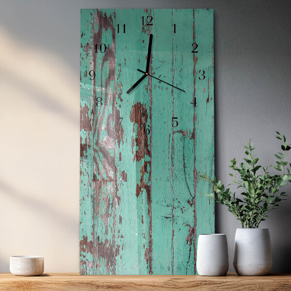 Glazen klok rechthoekige Houten muur