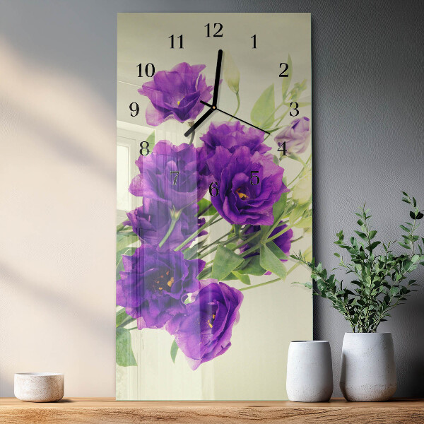 Glazen klok rechthoekige Bloemen