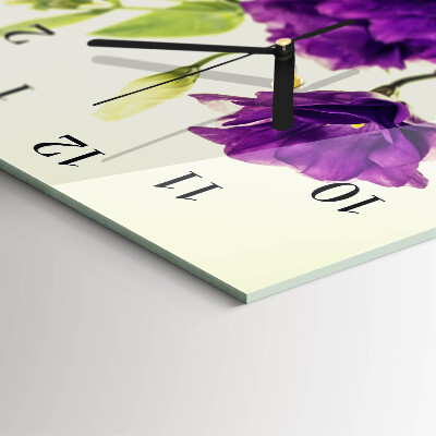 Glazen klok rechthoekige Bloemen
