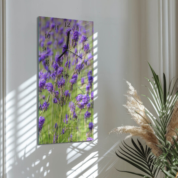Glazen klok rechthoekige Lavendel