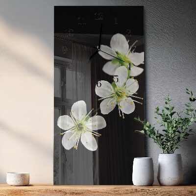 Glazen klok rechthoekige Bloemen
