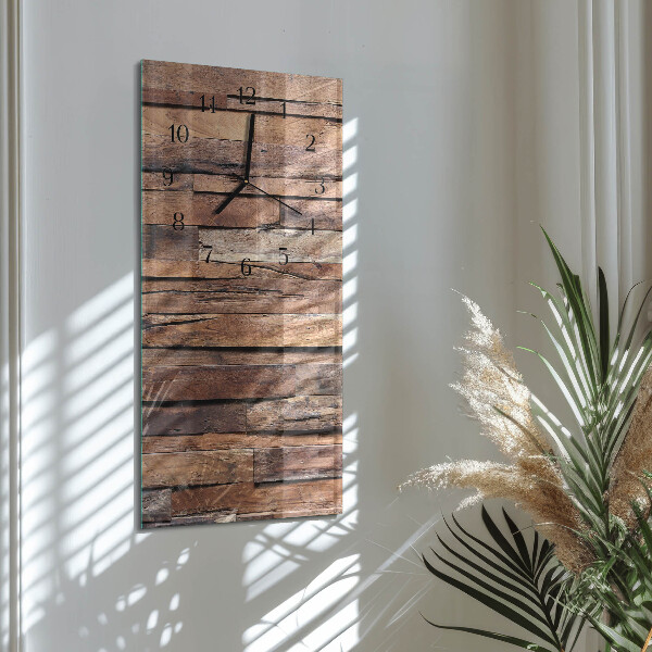 Glazen klok rechthoekige Hout