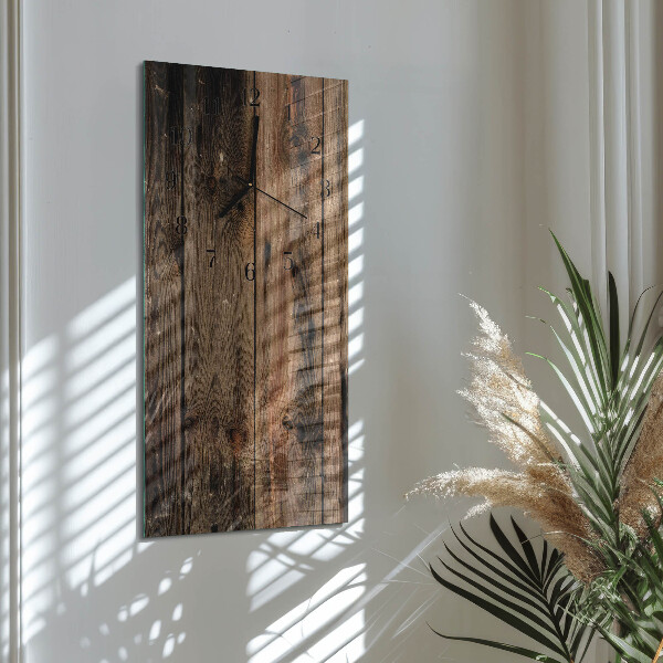 Glazen klok rechthoekige Hout