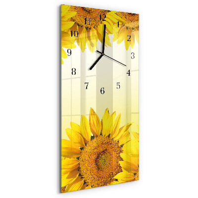 Glazen klok rechthoekige Zonnebloem