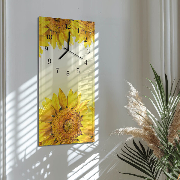 Glazen klok rechthoekige Zonnebloem