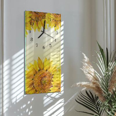 Glazen klok rechthoekige Zonnebloem