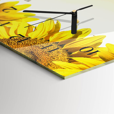 Glazen klok rechthoekige Zonnebloem