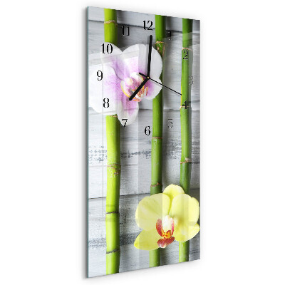 Glazen klok rechthoekige Orchidee bamboe