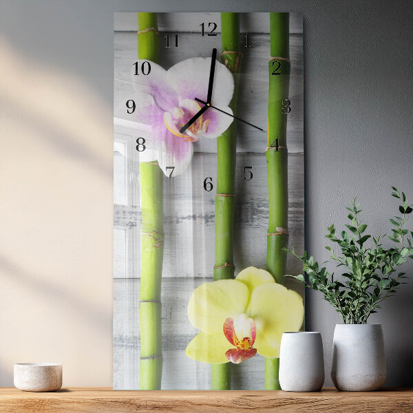 Glazen klok rechthoekige Orchidee bamboe
