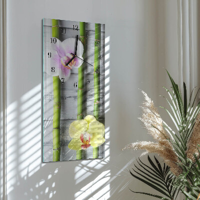 Glazen klok rechthoekige Orchidee bamboe