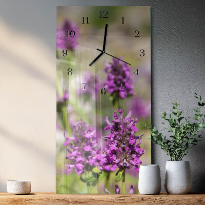 Glazen klok rechthoekige Bloemen