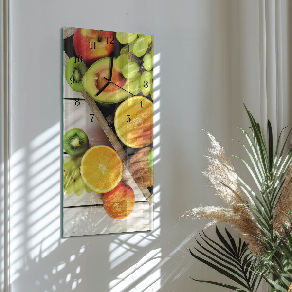 Glazen klok rechthoekige Fruit