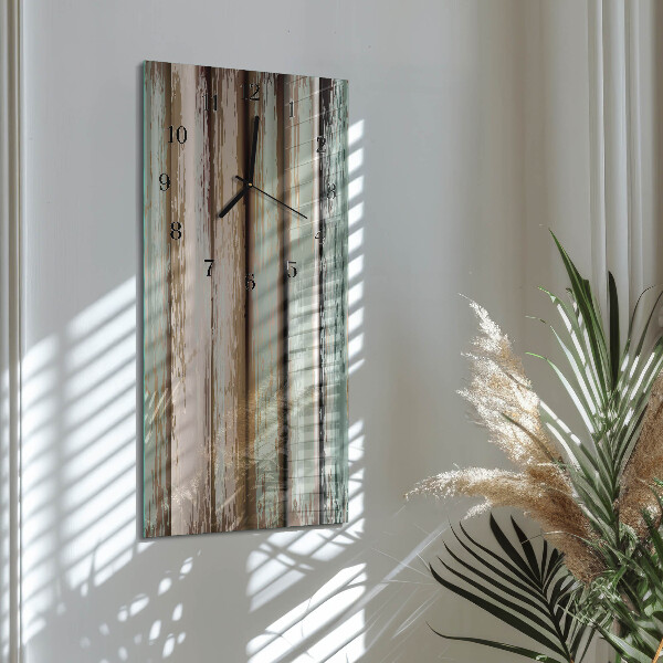 Glazen klok rechthoekige Hout