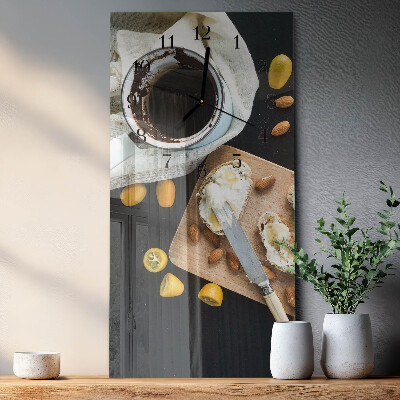 Glazen klok rechthoekige Handdruk