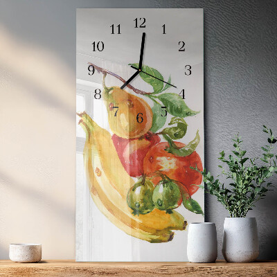 Glazen klok rechthoekige Fruit