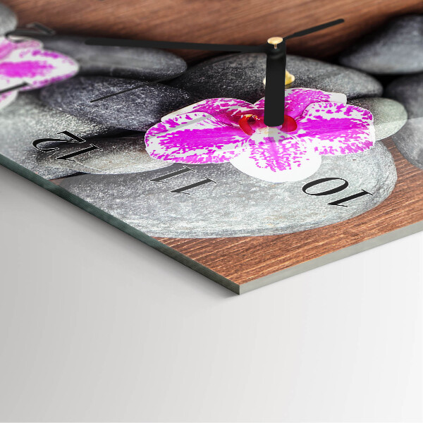 Glazen klok rechthoekige Orchideeënstenen