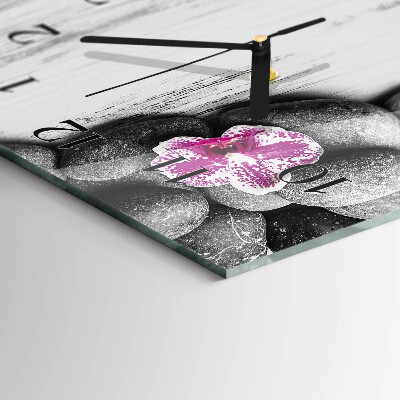 Glazen klok rechthoekige Orchideeënstenen