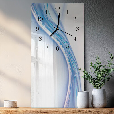 Glazen klok rechthoekige Blauwe abstractie