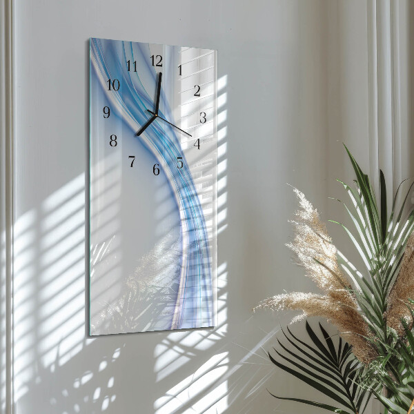Glazen klok rechthoekige Blauwe abstractie