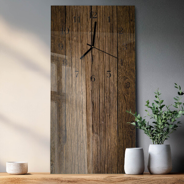 Glazen klok rechthoekige Hout