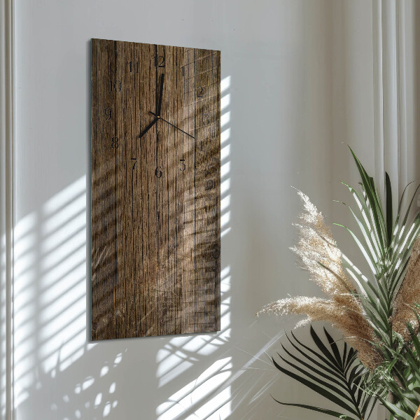 Glazen klok rechthoekige Hout