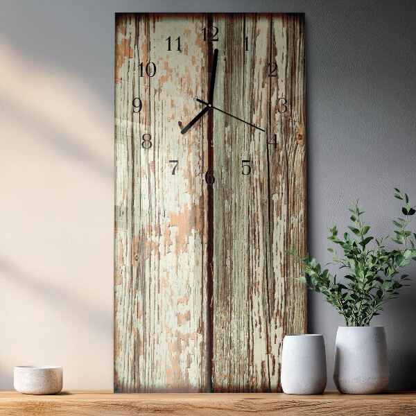 Glazen klok rechthoekige Houten muur