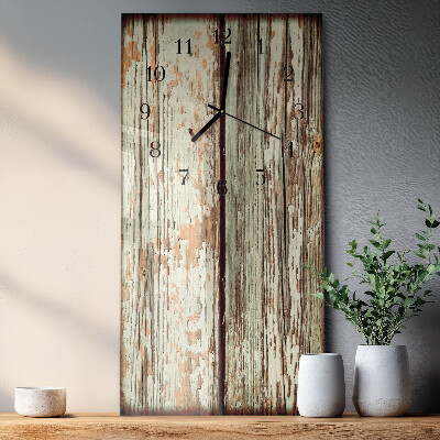 Glazen klok rechthoekige Houten muur