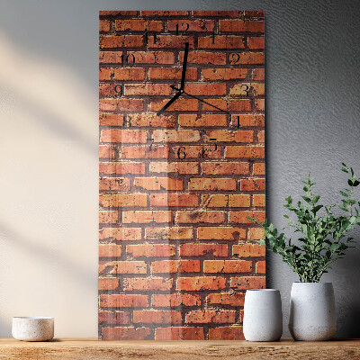 Glazen klok rechthoekige Bakstenen muur