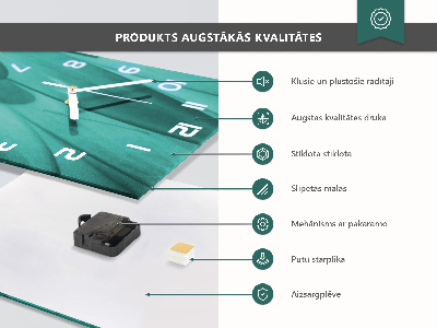 Glazen klok rechthoekige Plastic