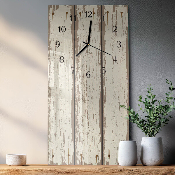 Glazen klok rechthoekige Houten planken